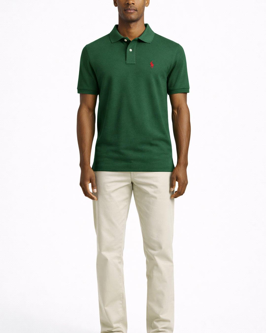 Premium cafe tan cotton polo t-shirt front view for men by outfitstreets